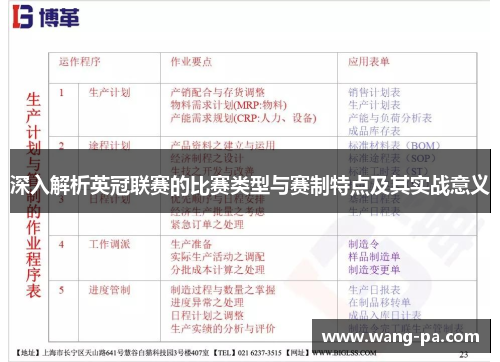 深入解析英冠联赛的比赛类型与赛制特点及其实战意义